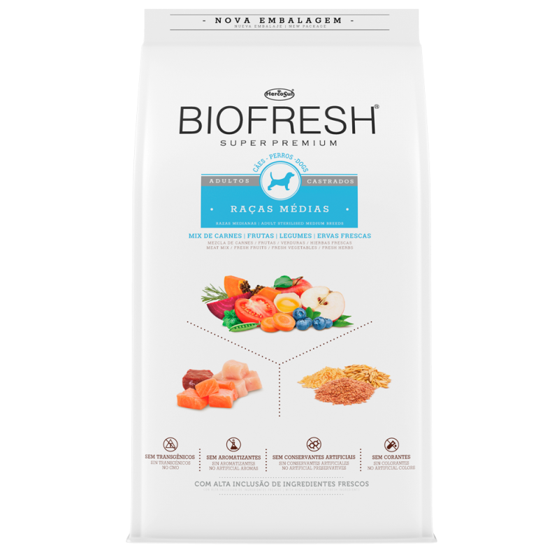 BIOFRESH ADULTOS CASTRADOS RAZAS MEDIAS 3KG