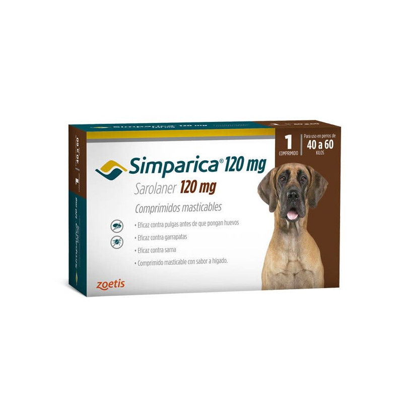 SIMPARICA  120 MG 1 COMPRIMIDO 40 A 60 K