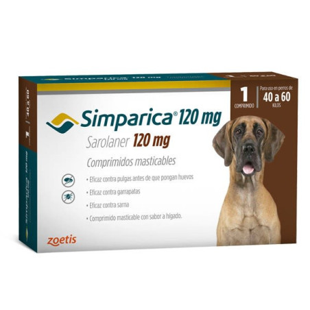 SIMPARICA  120 MG 1 COMPRIMIDO 40 A 60 K