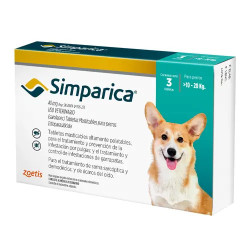 SIMPARICA 40 MG 3 COMPRIMIDO 10 A 20 K