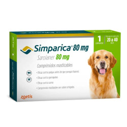 SIMPARICA 80 MG 1 COMPRIMIDO 20 A 40 K