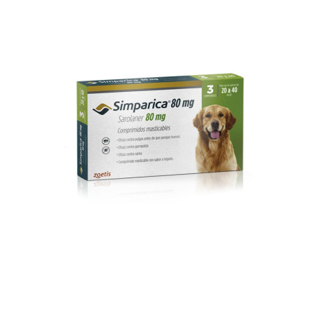 SIMPARICA 80 MG 3 COMPRIMIDO 20 A 40 K