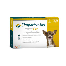 SIMPARICA 5 MG 1 COMPRIMIDO 1,3 A 2,5 K