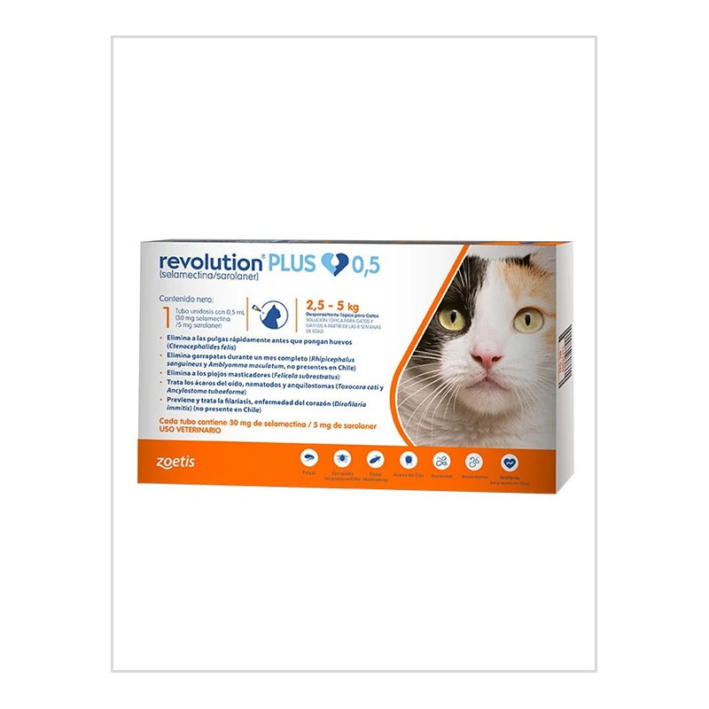 REVOLUTION PLUS 0,5 ML 2,5 A 5 K