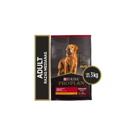 PRO PLAN RAZAS MEDIANAS ADULTOS 3KG