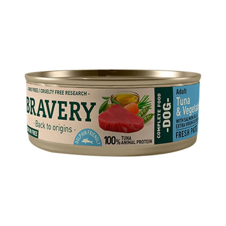BRAVERY DOG ADULT TUNA Y VEGETABLES 80G