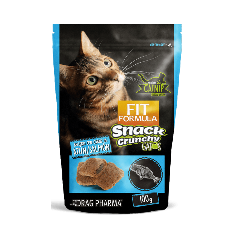 FIT FORMULA SNACK CRUNCHY GATOS RELLENO ATUN/SALMON 100G