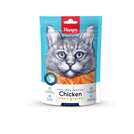 WANPY CHICKEN JERKY Y STRIPS 80G CA-04S-01