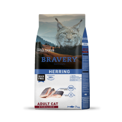 BRAVERY ADULT CAT STERILIZED HERRING (PEZ ARENQUE) 7 KG