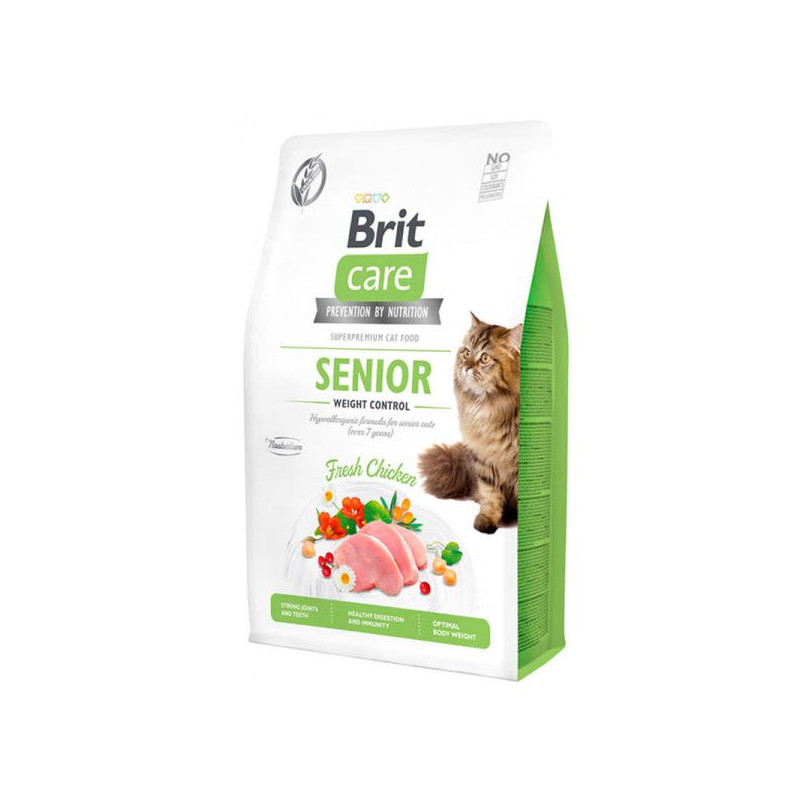 BRIT CARE GATOS SENIOR WEIGHT CONTROL FRESH CHICKEN (POLLO) 2 KG BRIT CARE GATOS SENIOR WEIGHT CONTROL FRESH CHICKEN (POLLO) 2 KG