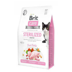 BRIT CARE GATOS STERILIZED SENSITIVE  FRESH RABBIT (CONEJO FRESCO) 7 KG