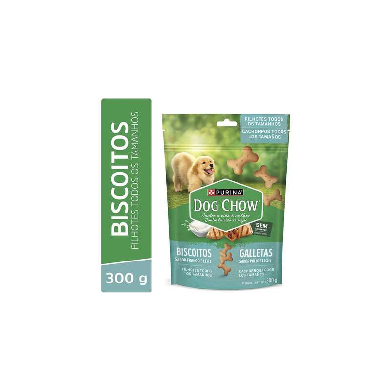 DOG CHOW GALLETAS CACHORRO SABOR POLLO Y LECHE 300G
