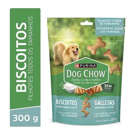 DOG CHOW GALLETAS CACHORRO SABOR POLLO Y LECHE 300G