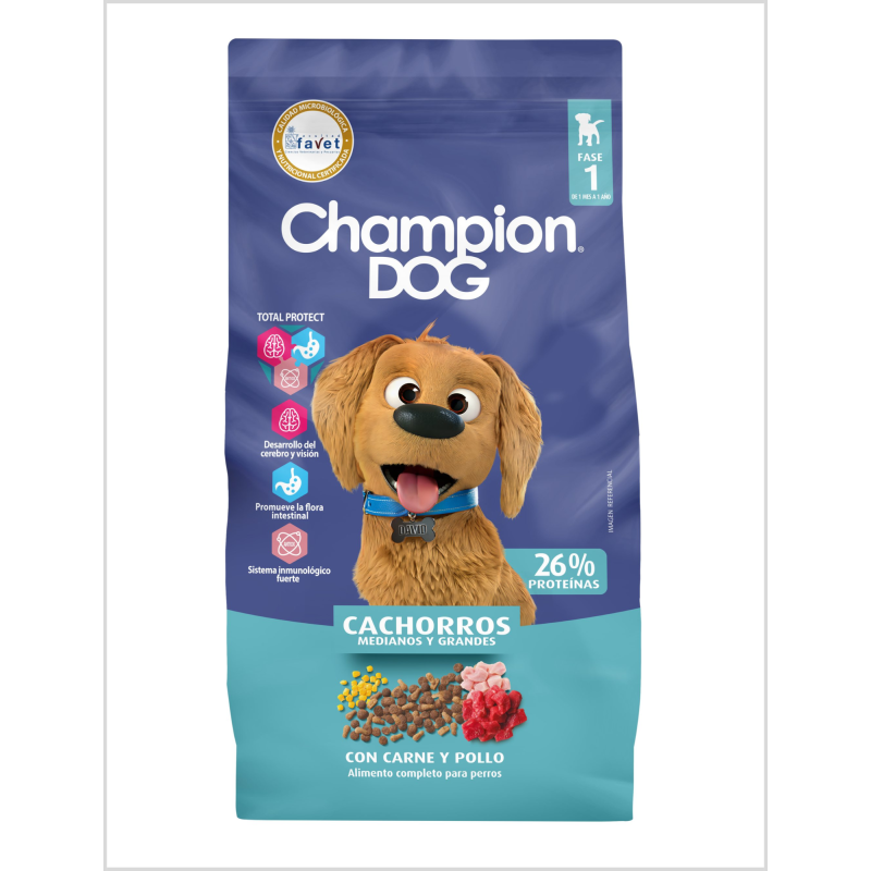 CHAMPION DOG CACHORRO MEDIANOS Y GRANDES 18KG CHAMPION DOG CACHORRO MEDIANOS Y GRANDES 18KG