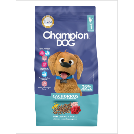 CHAMPION DOG CACHORRO MEDIANOS Y GRANDES 18KG