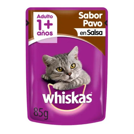 SACHET WHISKAS SABOR PAVO 85G