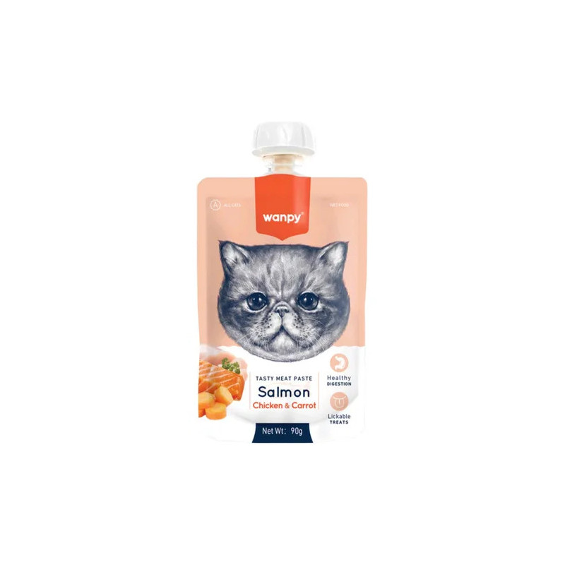 WANPY SALMON CHICKEN Y CARROT 90G RAC-40 WANPY SALMON CHICKEN Y CARROT 90G RAC-40