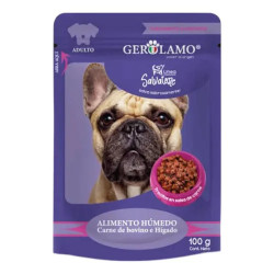 SACHET GEROLAMO CARNE DE BOVINO E HIGADO 100G