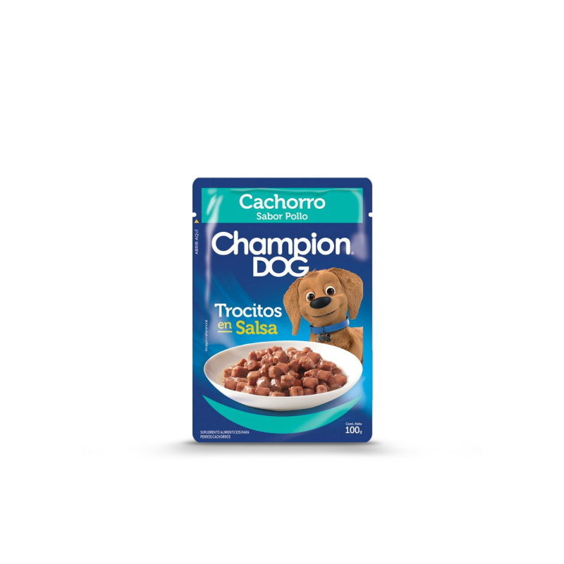 SACHET CHAMPION DOG CACHORRO SABOR POLLO 100G SACHET CHAMPION DOG CACHORRO SABOR POLLO 100G