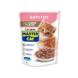 SACHET MASTER CAT GATITOS SABOR CARNE Y LECHE 85G
