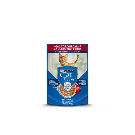 SACHET CAT CHOW ADULTO SABOR CARNE 85G