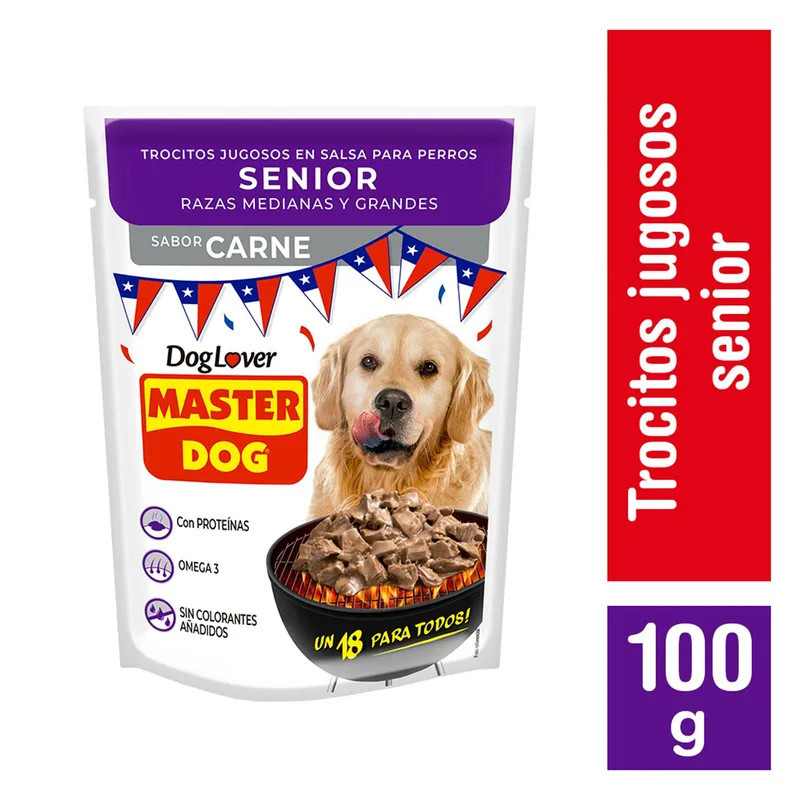 SACHET MASTER DOG SENIOR SABOR CARNE 100G SACHET MASTER DOG SENIOR SABOR CARNE 100G