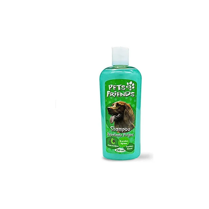 PETS FRIENDS SHAMPOO REPELENTE DE PULGAS AROMA EUCALIPTO 250 ML