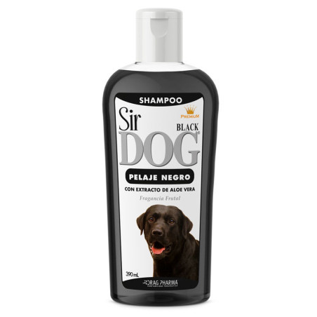 SIR DOG SHAMPOO BLACK PELAJE NEGRO FRAGANCIA FRUTAL 390 ML