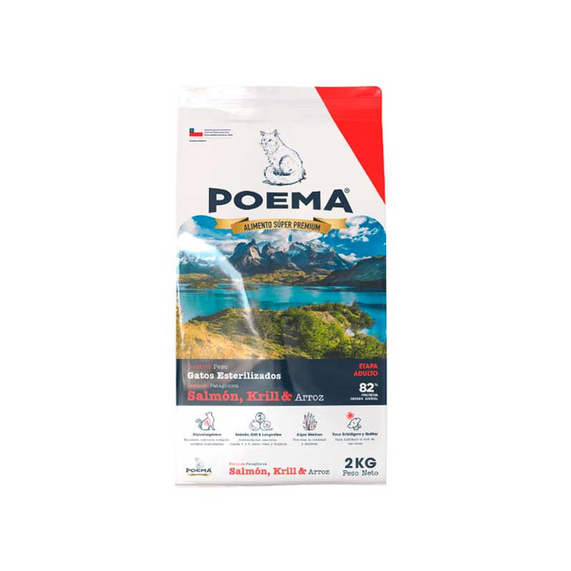 POEMA CONTROL PESO GATOS ESTERILIZADOS SALMON 2 KG