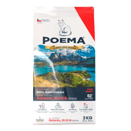 POEMA CONTROL PESO GATOS ESTERILIZADOS SALMON 2 KG