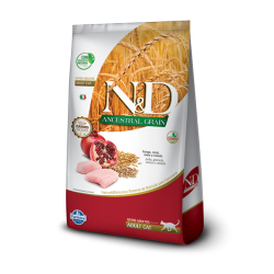 N&D ANCESTRAL GRAIN ADULT CAT POLLO GRANADA AVENA Y CEBADA 1,5 KG